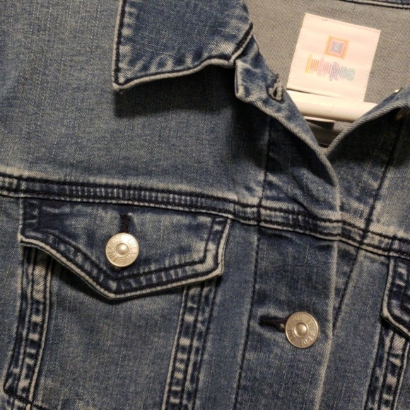 Lularoe Jaxon Jean Jacket Size L - Picture 2 of 6